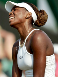 Venus Williams losing at the US Open